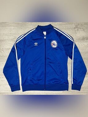 Adidas Philadelphia 76ers NBA Royal Blue Track Jacket